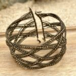 Woven Beaded Bronze Bracelet - Image 2