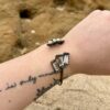 Antique Bronze & Crystal Cuff Bracelet - Image 2