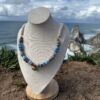 Blue Howlite and African Mask Necklace