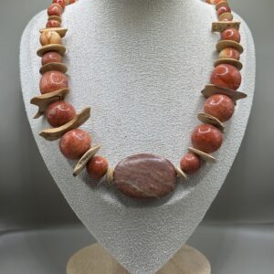Red Coral & Jasper Necklace