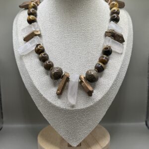 Tiger's Eye & Quartz Necklace