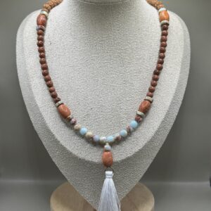 Snakeskin Jasper & Red Coral Necklace