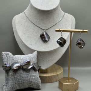 Abalone & Silver Set